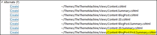 The new alternate template